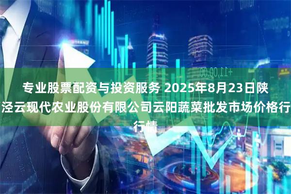 专业股票配资与投资服务 2025年8月23日陕西泾云现代农业股份有限公司云阳蔬菜批发市场价格行情